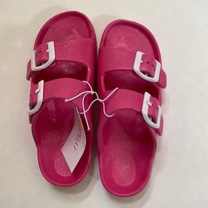 NWT Capellini New York Slip-on Girl’s Pink Glitter Sandals - Size 12/13